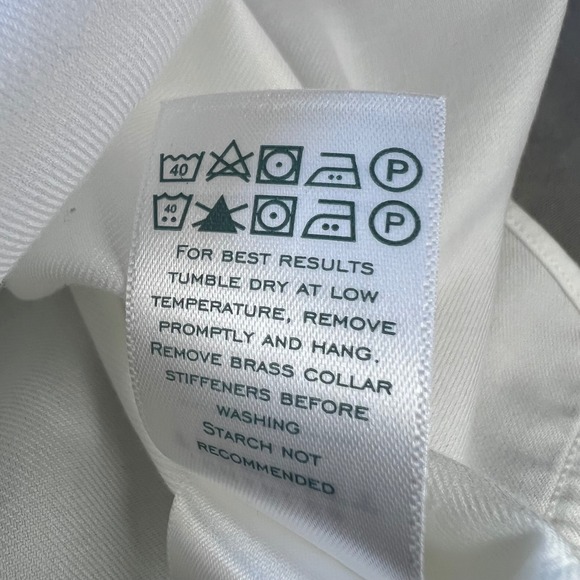 CHARLES TYRWHITT Mens White Slim Fit Non Iron Dress Shirt 17.5 36 XL French Cuff - Picture 9 of 13